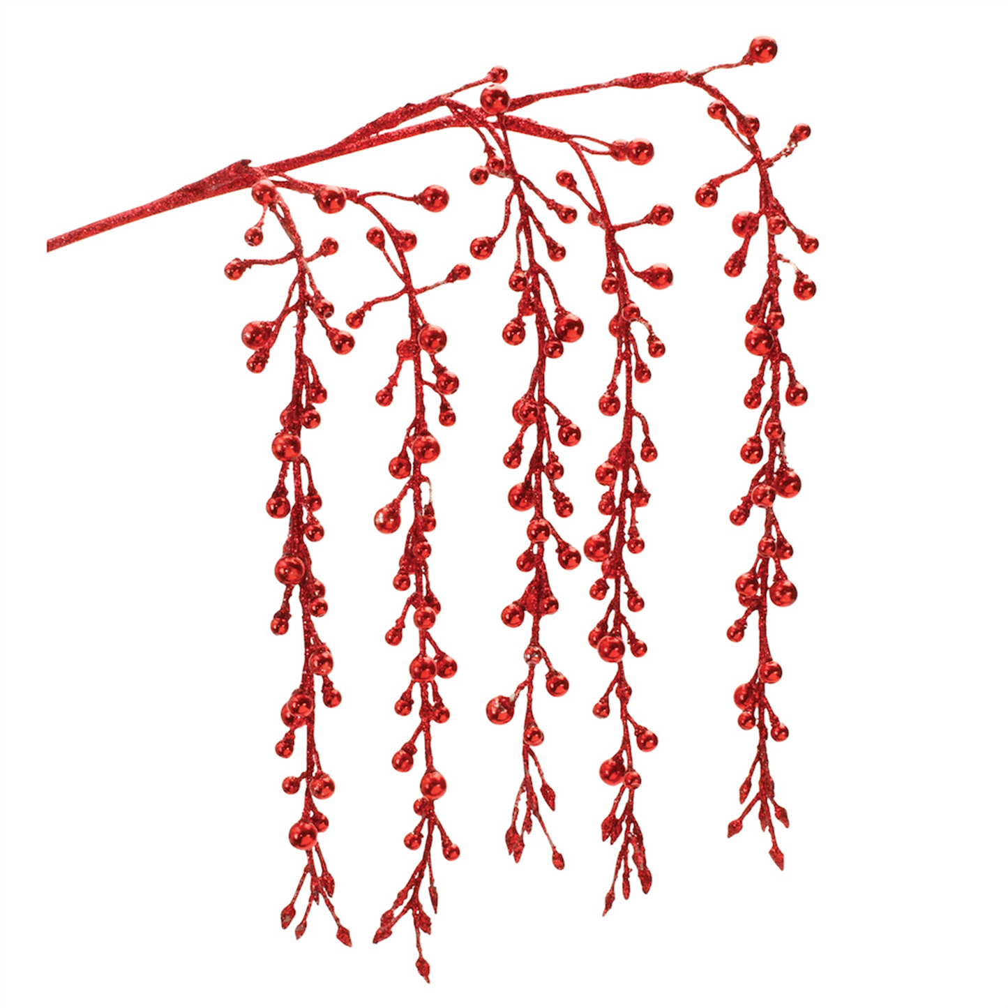 Hanging Glitter Berry Spray (Set of 2) -Ship Only