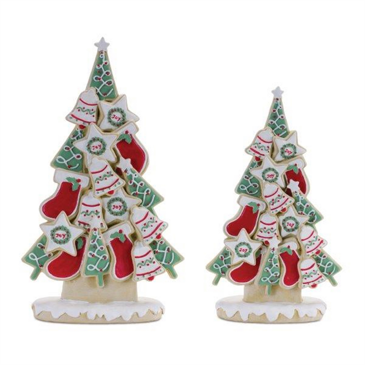 Frosted Christmas Cookie Pine Tree (Set of 2) -Ship Only