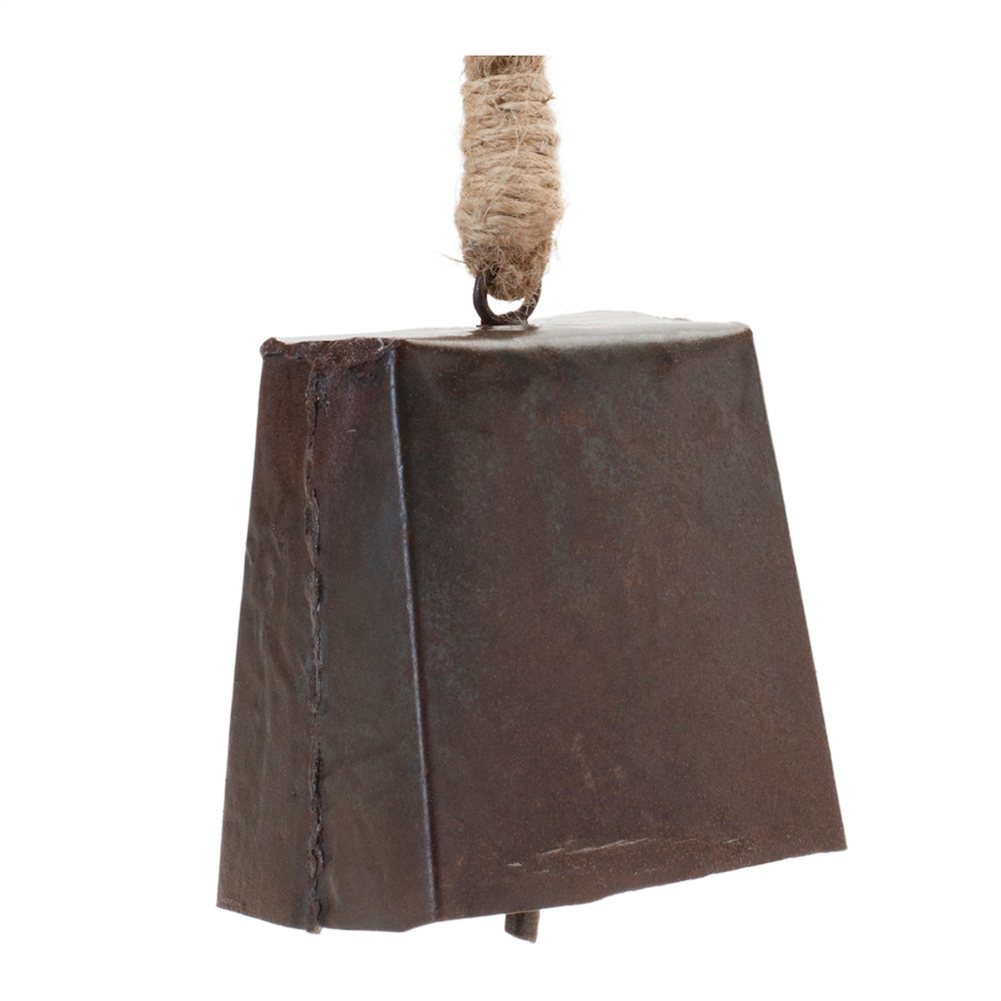 Bronze Metal Bell Ornament with Jute Rope Hanger (Set of 4) -Ship Only