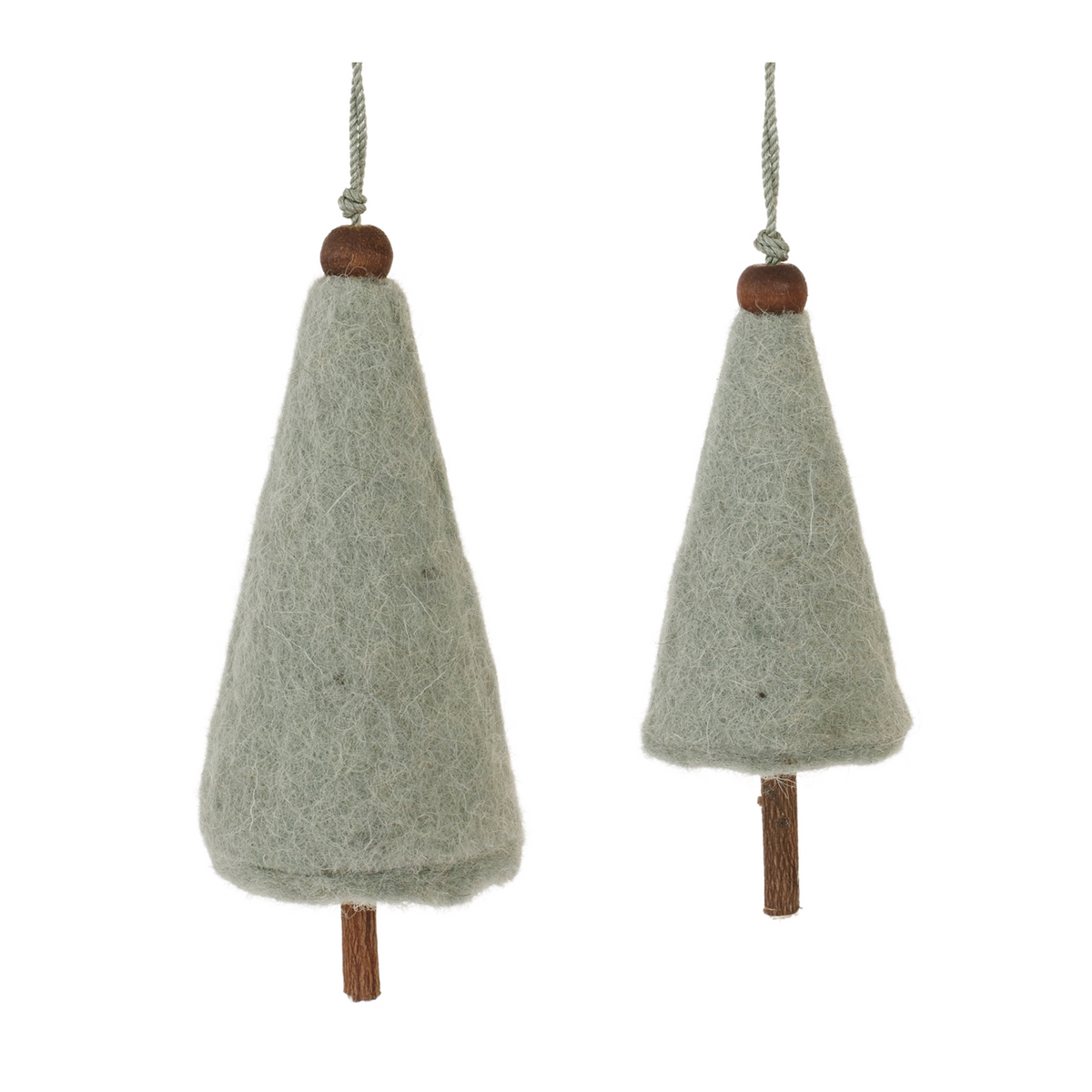 Felt Wool Pine Tree Ornament (Set of 8) -Ship Only