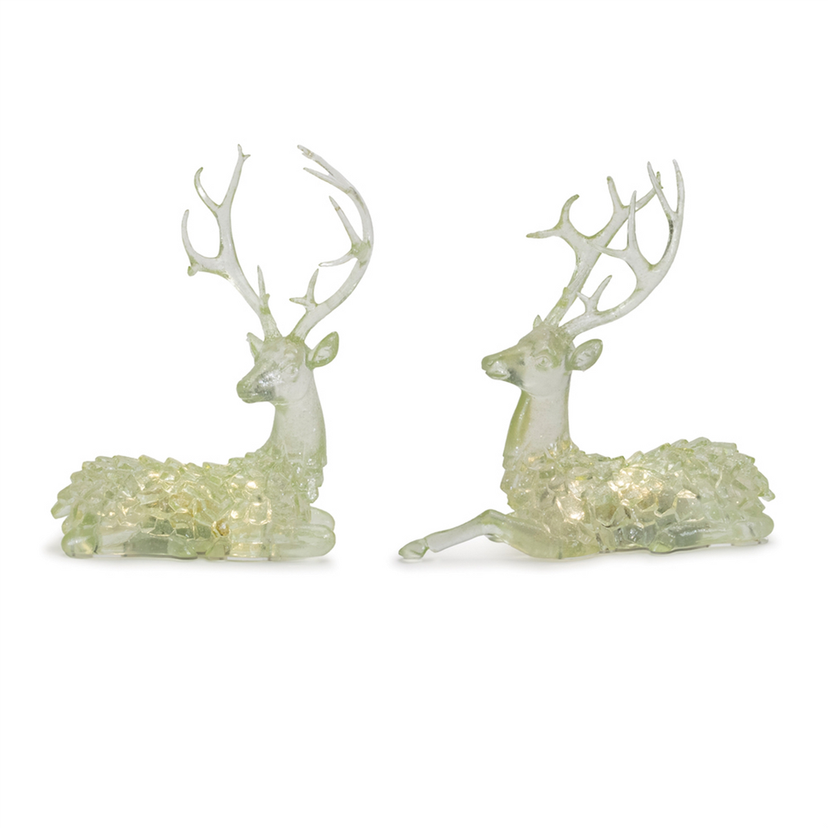 Deer (Set of 2) 10”H Resin 2 AAA Batteries, Not Included -Ship Only