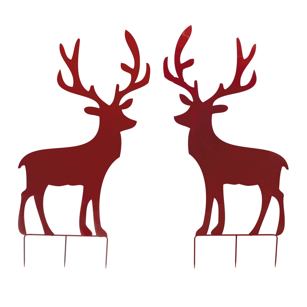 Deer Cut-Out Stake (Set of 2) 49"H Iron -Ship Only