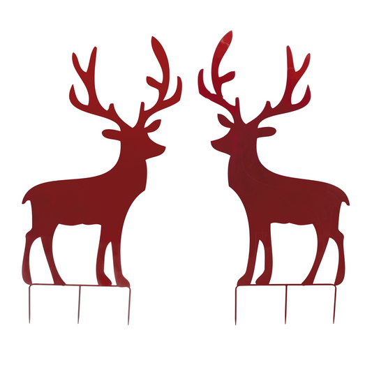 Deer Cut-Out Stake (Set of 2) 49"H Iron -Ship Only
