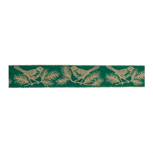 Chickadee Bird Pine Ribbon (Set of 2) -Ship Only