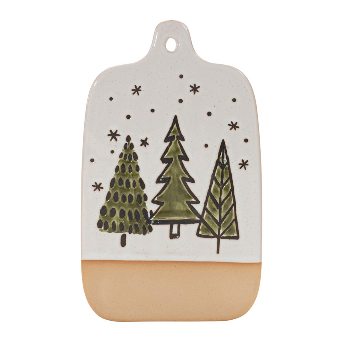 Ceramic Pine Tree Cutting Board Tray (Set of 4) -Ship Only