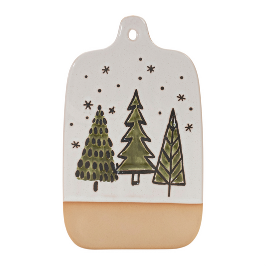 Ceramic Pine Tree Cutting Board Tray (Set of 4) -Ship Only