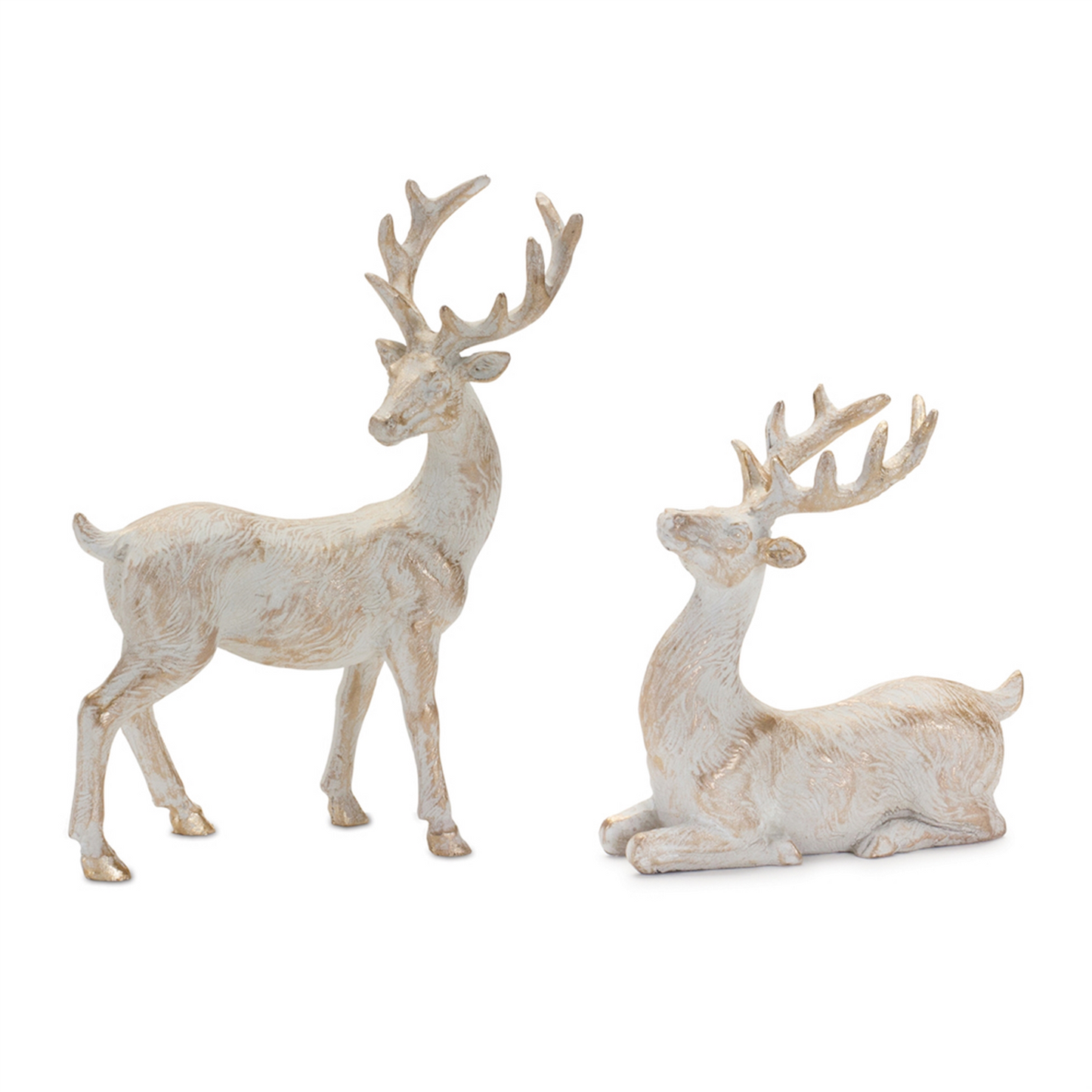 Brushed Gold Holiday Deer Figurine (Set of 6) -Ship Only