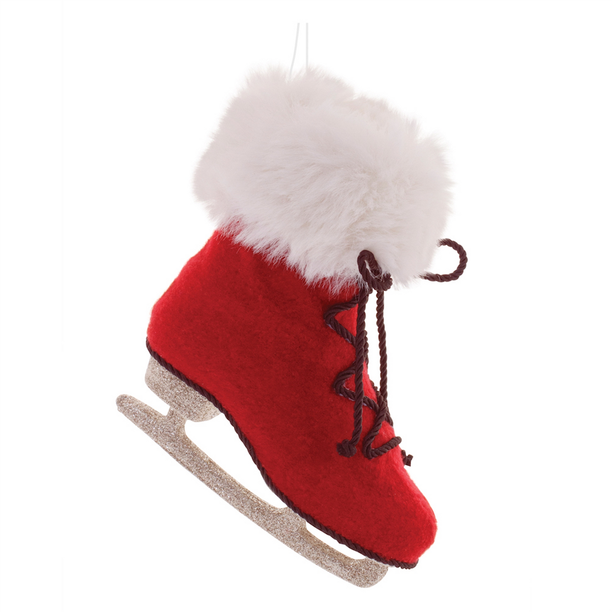 Fluffy Ice Skate Ornament (Set of 6) -Ship Only