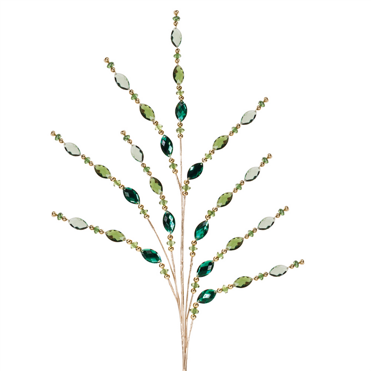 Green Jewel Bead Spray (Set of 2) -Ship Only
