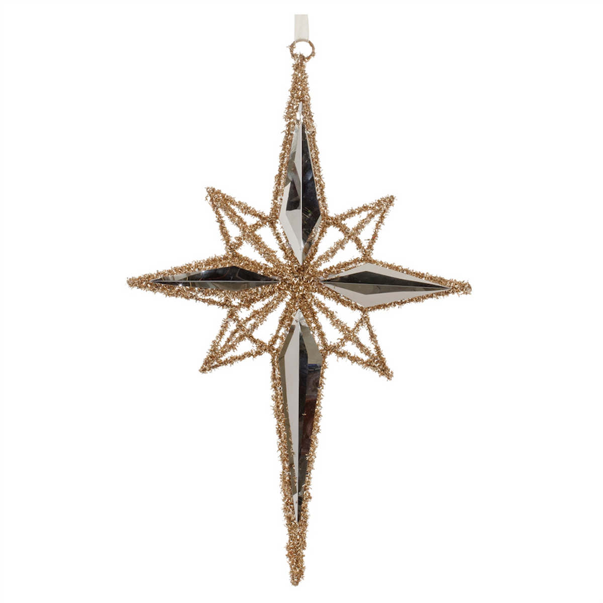 Star Ornament 19.5”H Steel/Wire -Ship Only