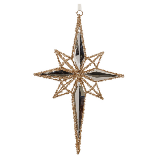 Star Ornament 19.5”H Steel/Wire -Ship Only
