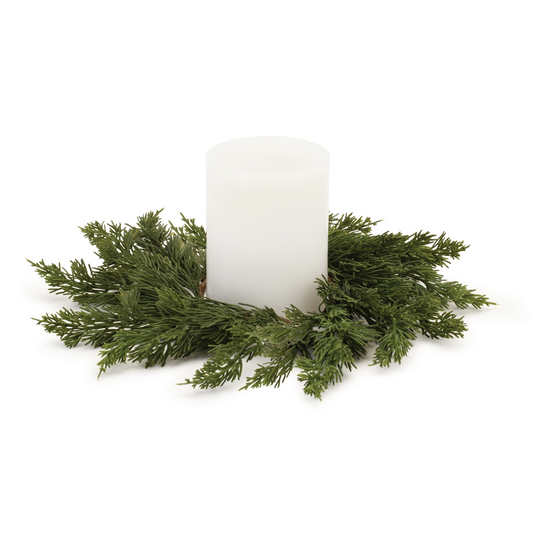 Pine Candle Ring (Set of 2) -Ship Only