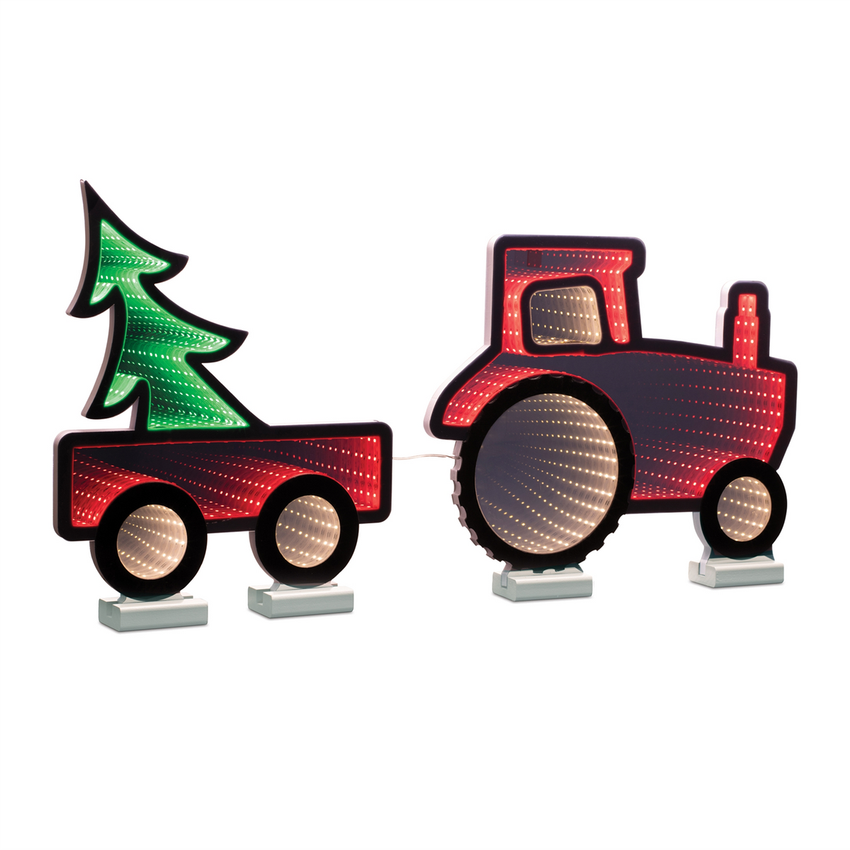 Tractor with Wagon Infinity Light 29.5”H UL Plug Included -Ship Only