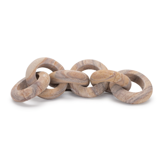 Chain Link Decor 11”L Sandstone -Ship Only