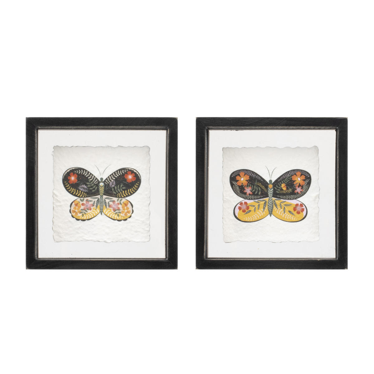 Framed Butterfly Block (Set of 2) -Ship Only
