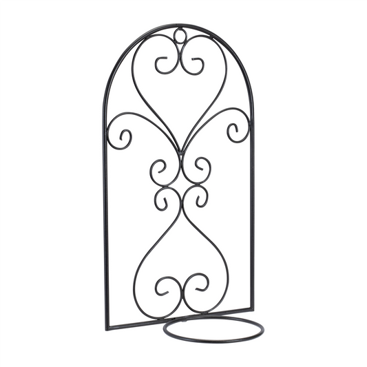 Wall Trellis Pot Holder (Set of 2) 10"L x 17"H Metal -Ship Only