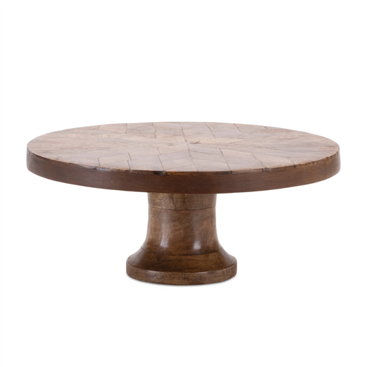 Pedestal 10.5"D x 4.5"H Wood -Ship Only