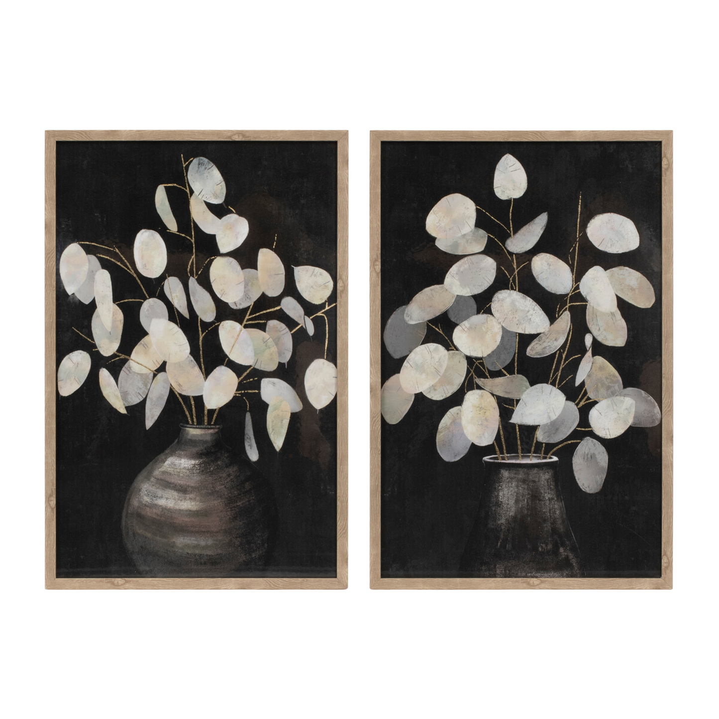 Beige Eucalyptus Print (Set of 2) -Ship Only