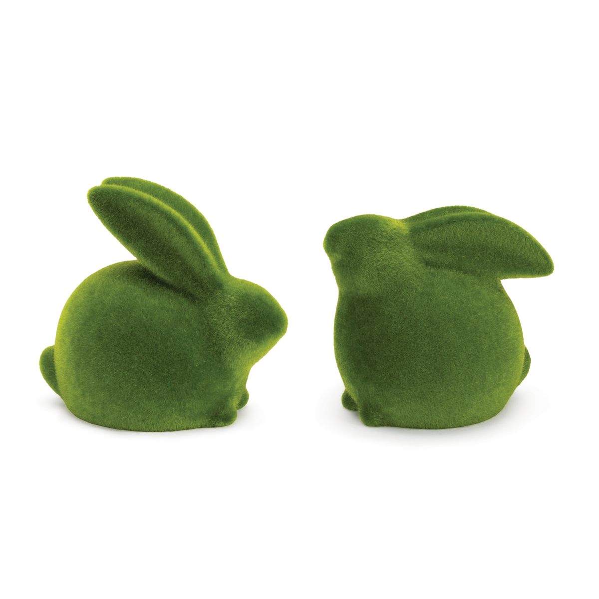 Mossy Terra Cotta Rabbit Figurine (Set of 2) -Ship Only