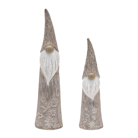 Gnome (Set of 2) 11.5"H, 15.5"H Resin -Ship Only