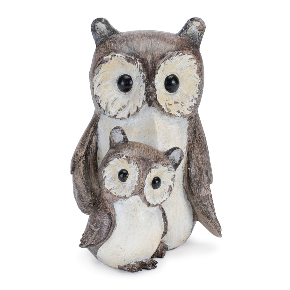 Woodland Owl with Baby Figurine (Set of 4) -Ship Only