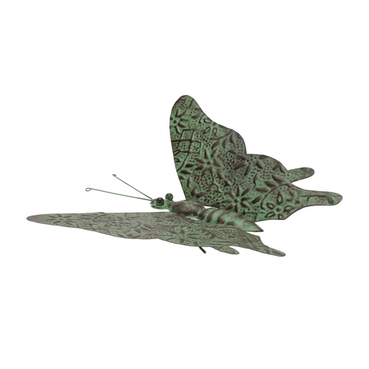 Iron Metal Butterfly Garden Accent 12.5"L -Ship Only