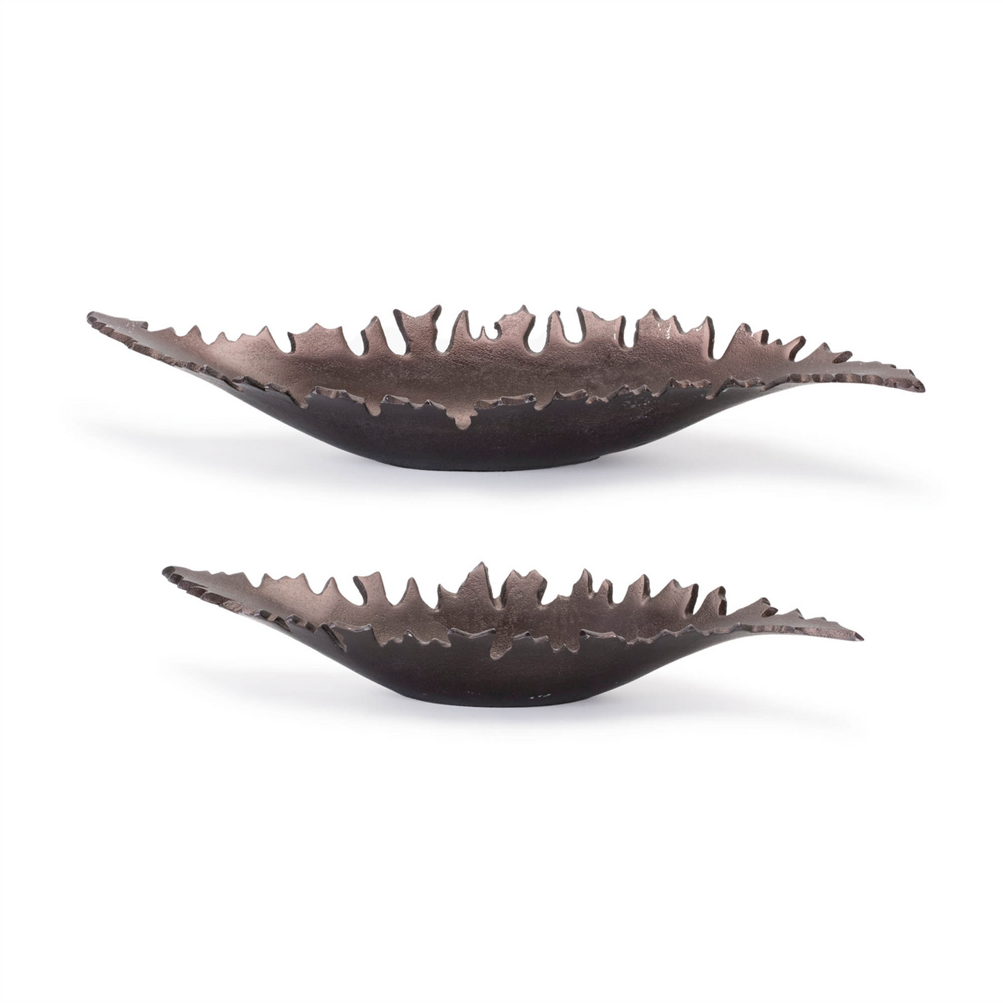Aluminum Leaf Bowl (Set of 2) -Ship Only