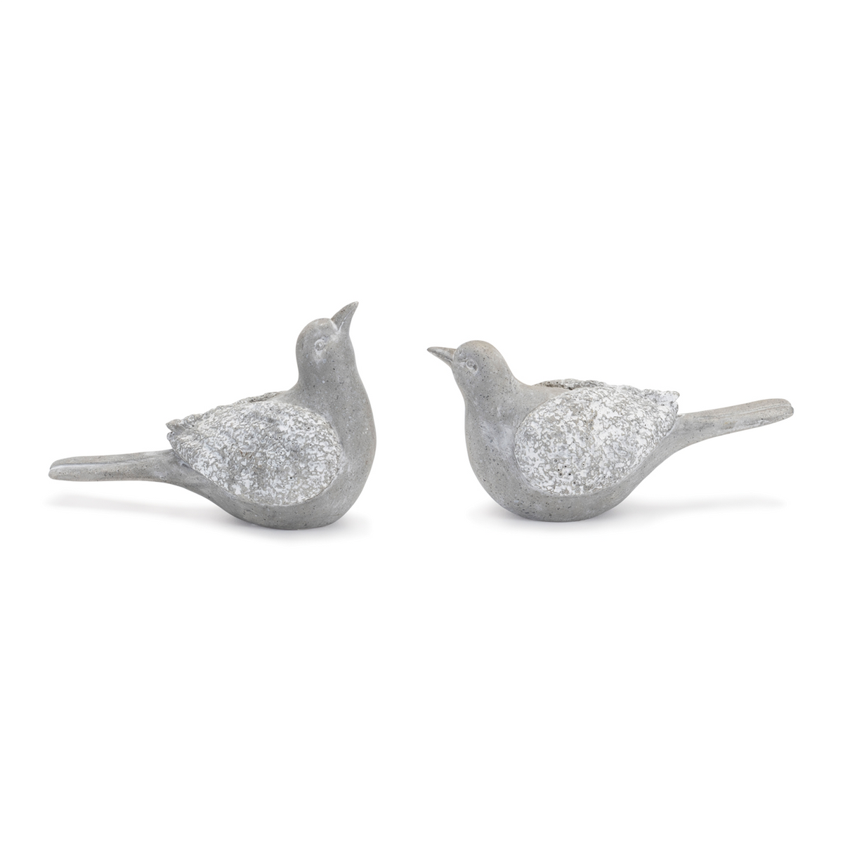 Bird (Set of 4) 5.5"L x 2.25"H, 5.75"L x 3.25"H Resin -Ship Only