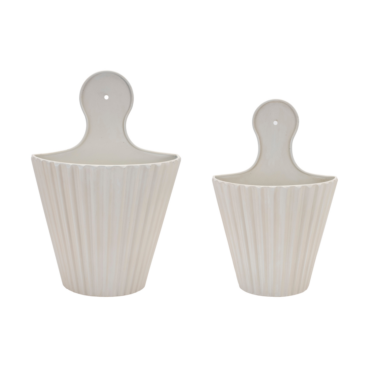 Ribbed Metal Wall Pocket (Set of 2) -Ship Only