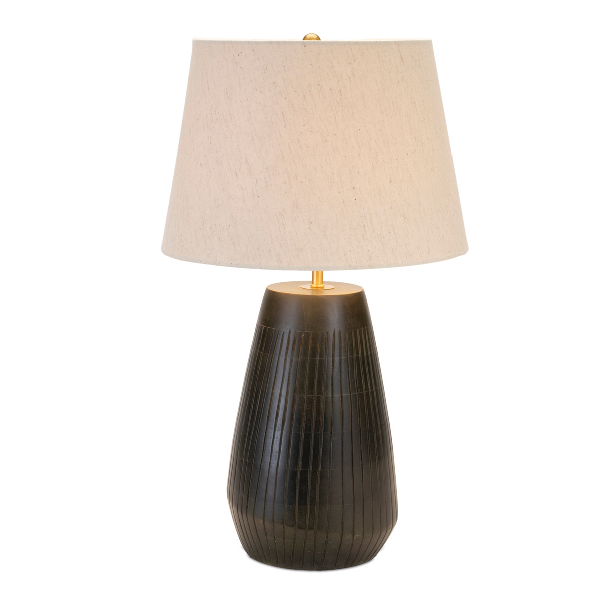 Table Lamp 21"H Wood/Iron -Ship Only