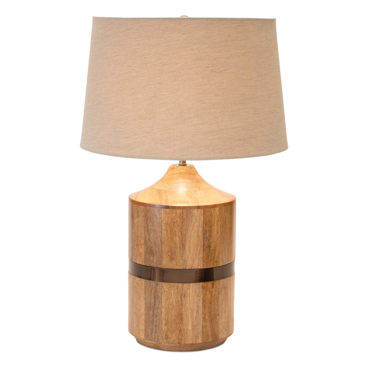 Natural Wood Table Lamp 22.5"H -Ship Only