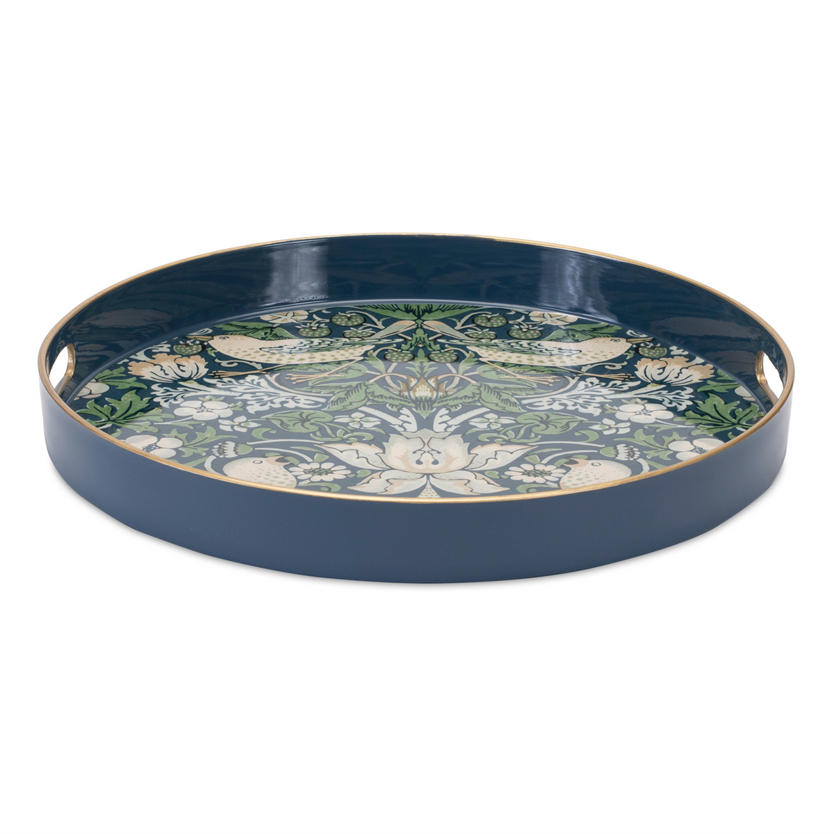 Round William Morris Tray 13.5"D -Ship Only