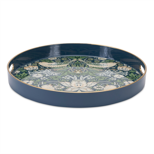 Round William Morris Tray 13.5"D -Ship Only
