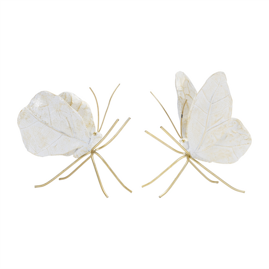 Leaf Butterfly Shelf Sitter (Set of 2) -Ship Only