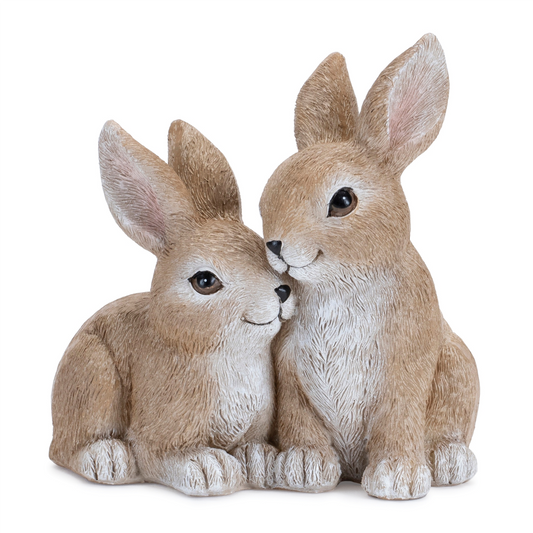 Woodland Bunny Couple Figurine (Set of 2) -Ship Only