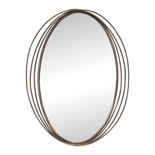 Modern Oval Wall Mirror 30"H -Ship Only