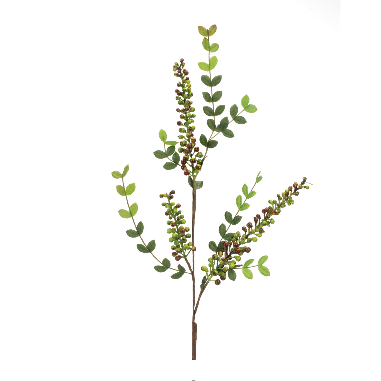 Variegated Red Berry Foliage Spray (Set of 6) -Ship Only