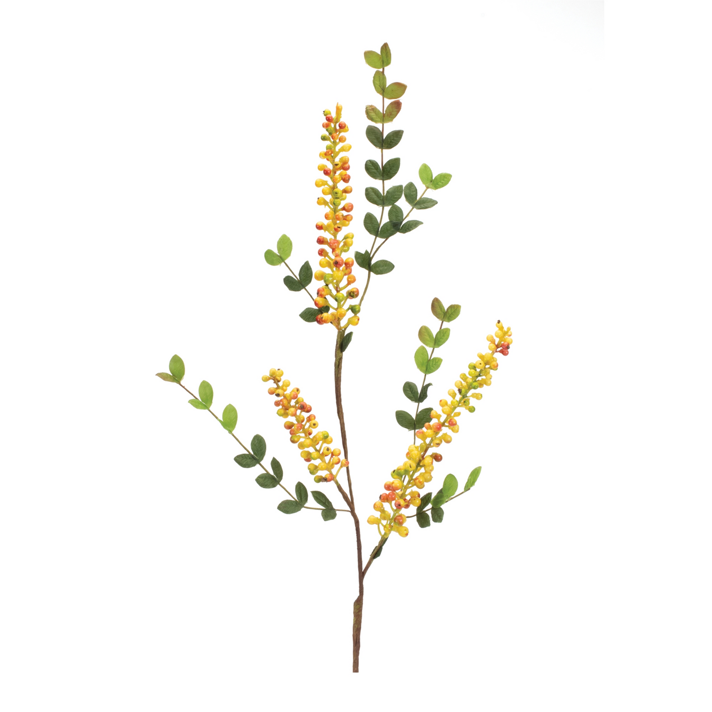Yellow Berry Foliage Spray (Set of 6) -Ship Only