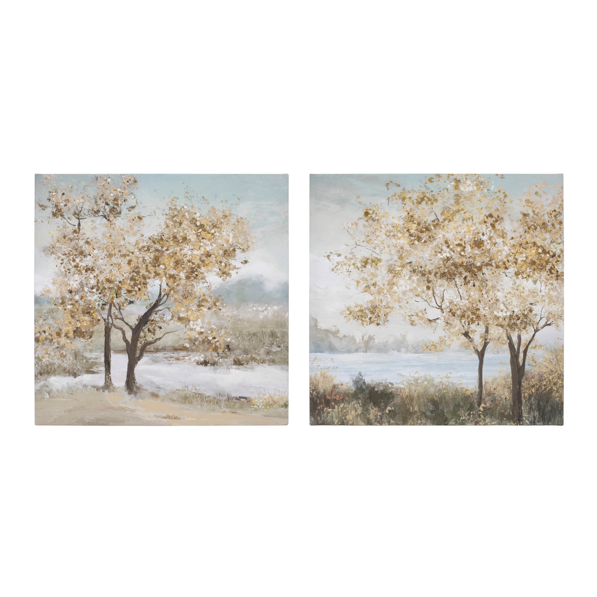 Framed Tree Canvas Art (Set of 2) -Ship Only