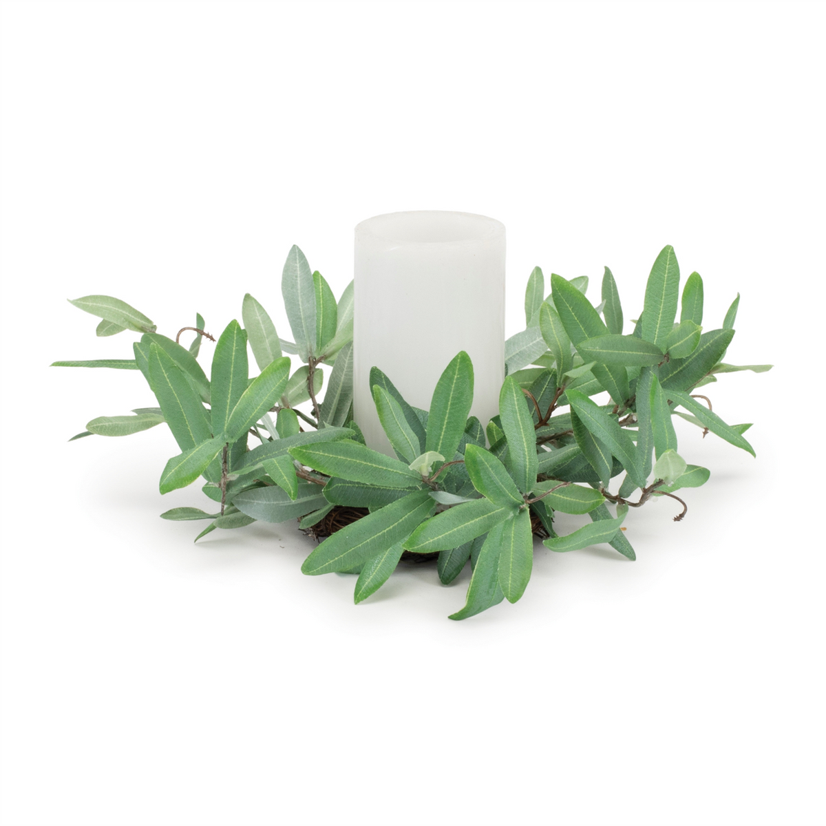 Olive Leaf Candle Ring 12"D -Ship Only