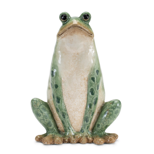 Ceramic Garden Frog Statue (Set of 2) -Ship Only