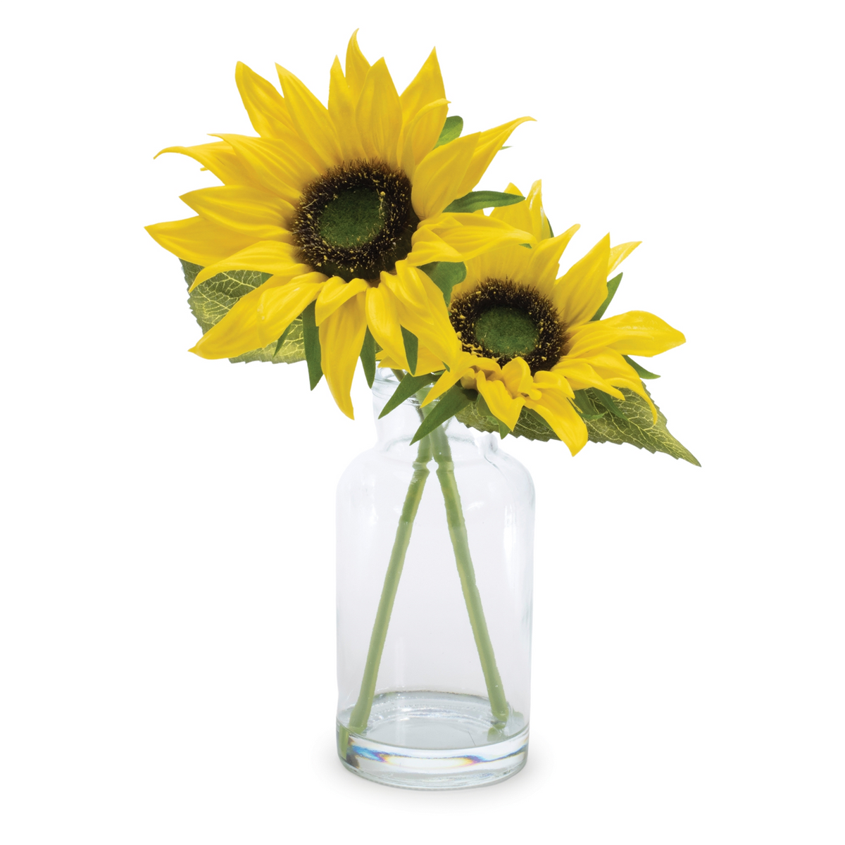 Sunflower in Vase (Set of 2) 12”H Polyester/Glass -Ship Only