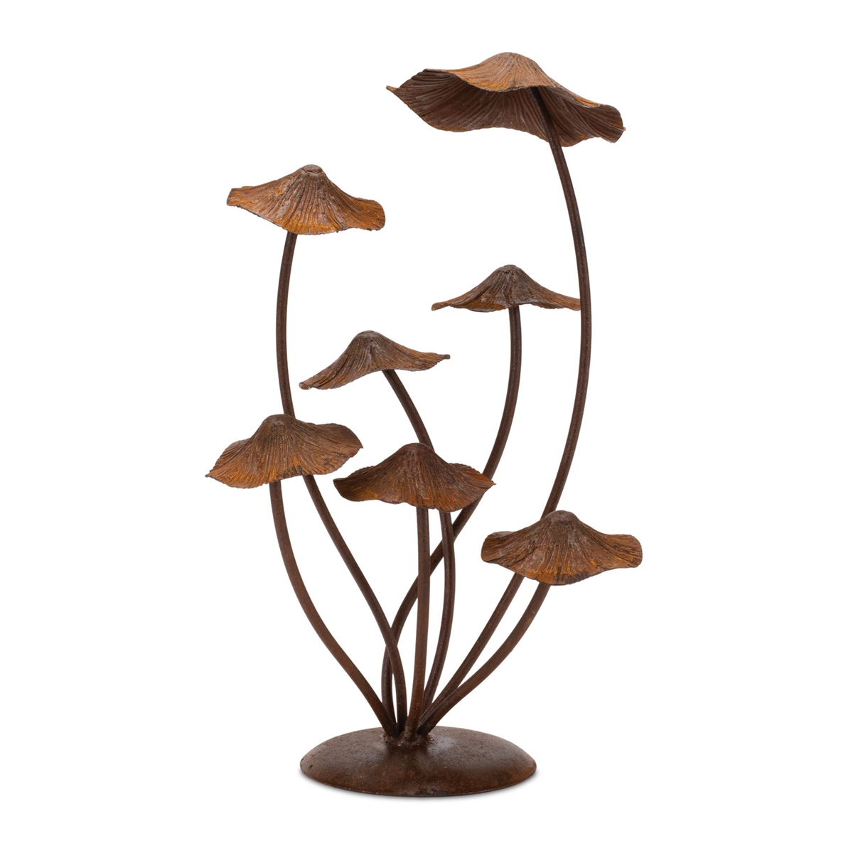 Bronze Metal Mushroom Garden Accent 17"H -Ship Only