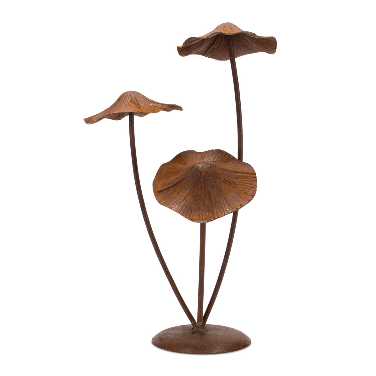 Bronze Metal Mushroom Garden Accent 18.25"H -Ship Only