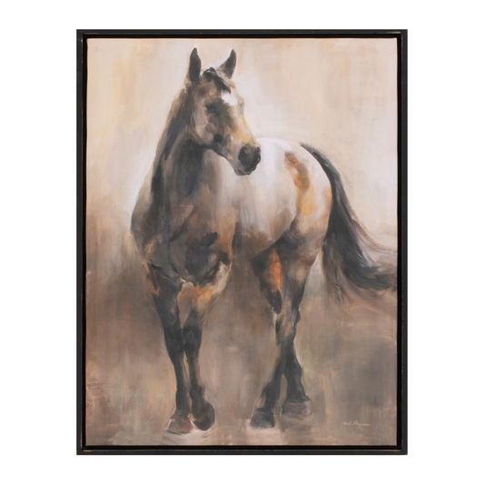 Horse Print 18"L x 24"H Canvas/Wood -Ship Only