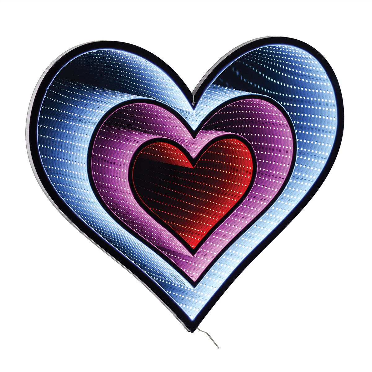 Hanging Triple Heart Ekko Light Display 23.5"H -Ship Only