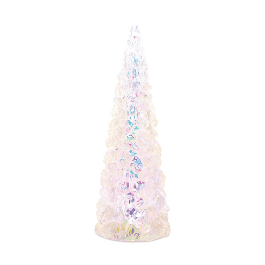 Iridescent LED Pine Tree 13.5"H -Ship Only