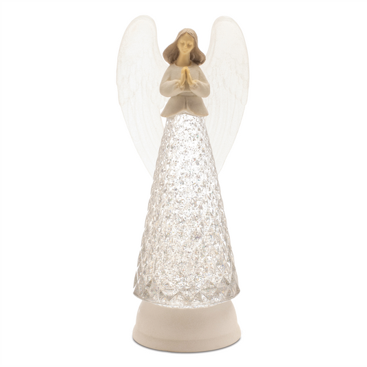 LED Angel Snow Globe 12.5"H -Ship Only