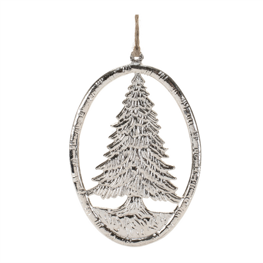 Etched Metal Pine Tree Ornament (Set of 12) -Ship Only