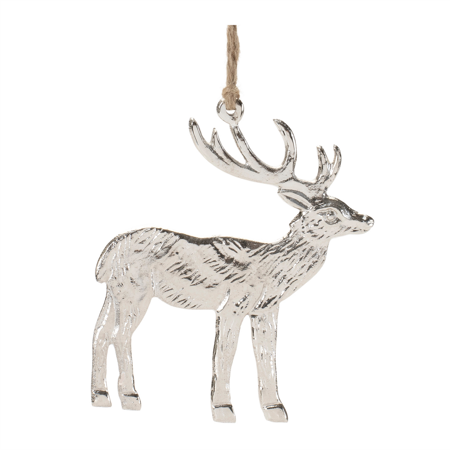 Etched Metal Deer Ornament (Set of 12)